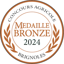 médaille de Bronze brignoles 2024 Vin bio Provence